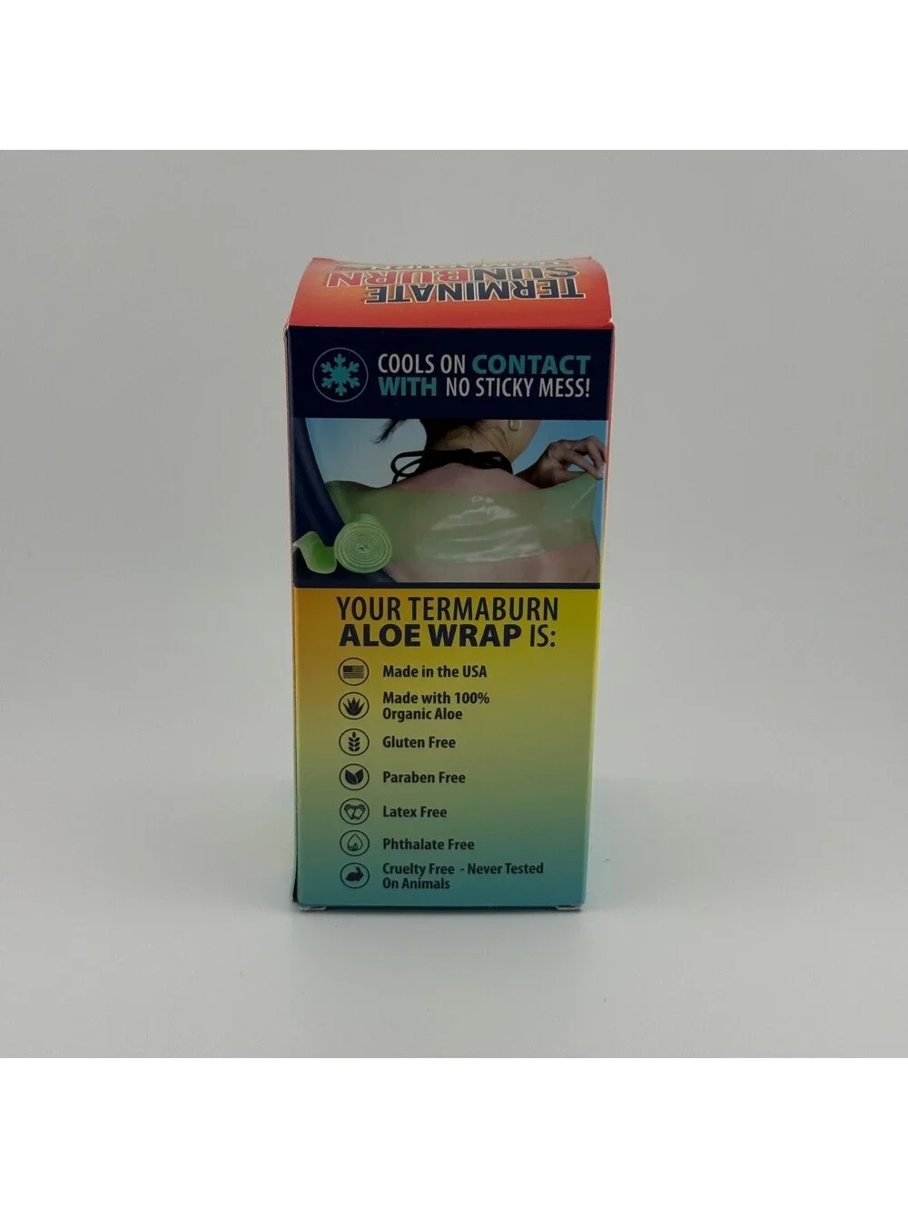TermaBurn Post-Sun Aloe Wrap Sunburn Relief 100% Organic Aloe Vera 4